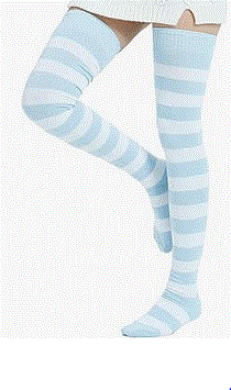 Stripe Thigh High Socks