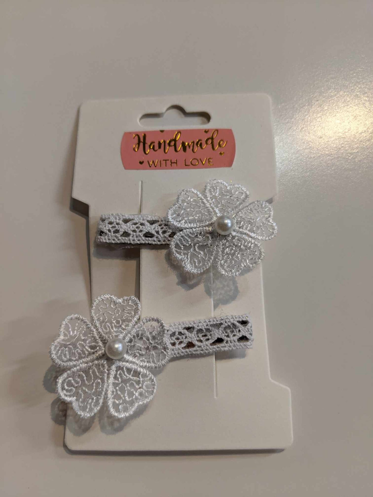 White Flower Clip