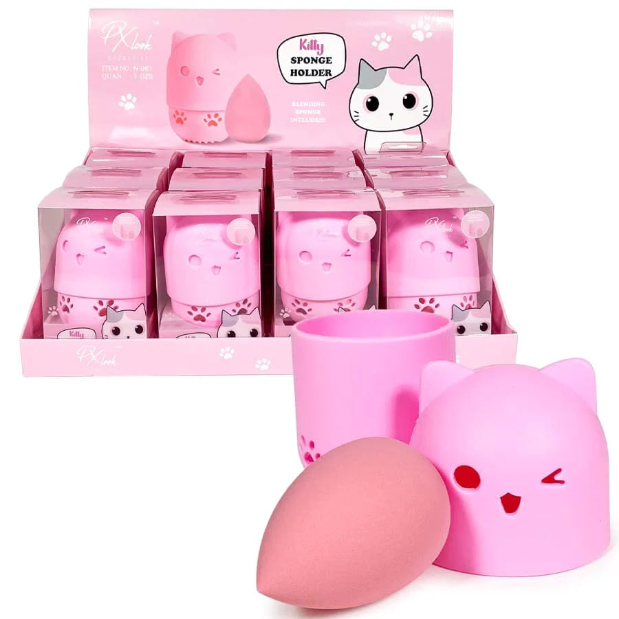 KITTY BLENDING SPONGE HOLDER SET