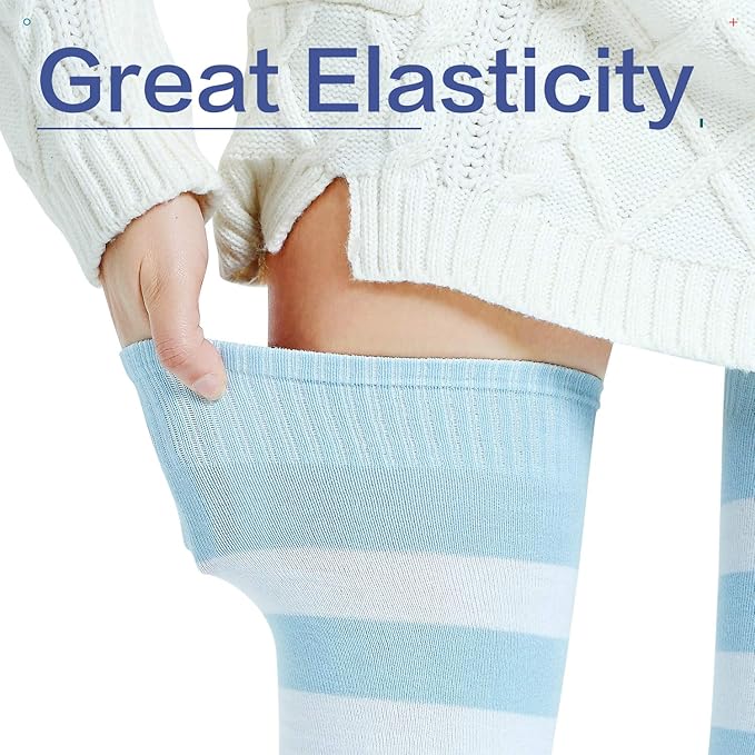 Stripe Thigh High Socks