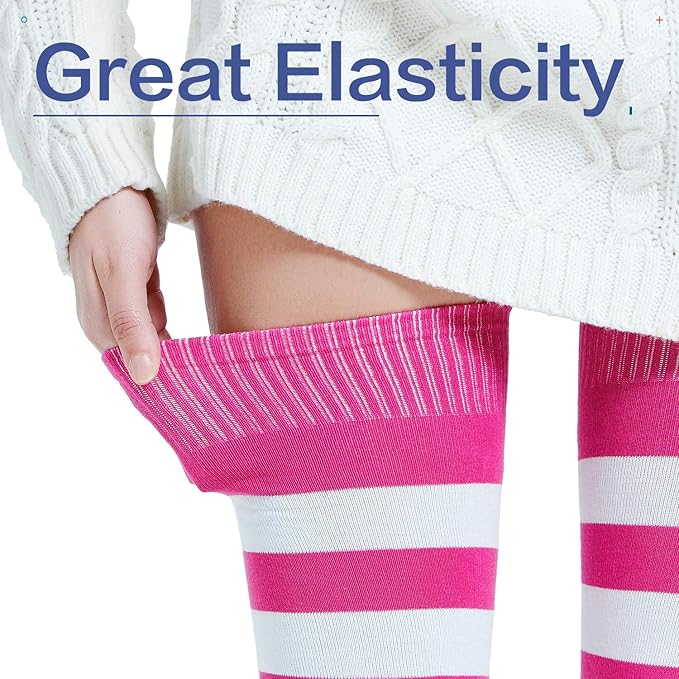 Stripe Thigh High Socks