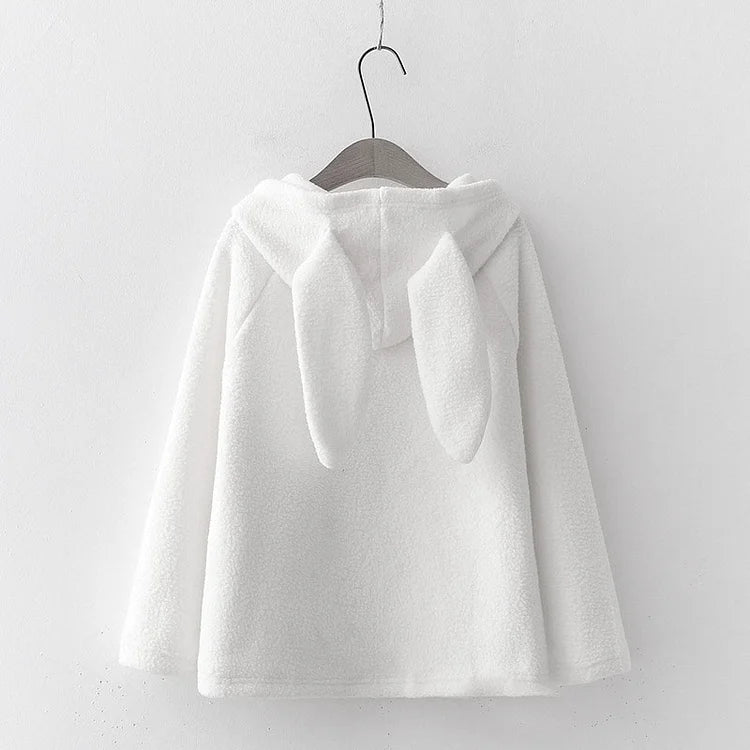 Bunny Ears Embroidery Crossbody Bag Hoodie Sweatshirt