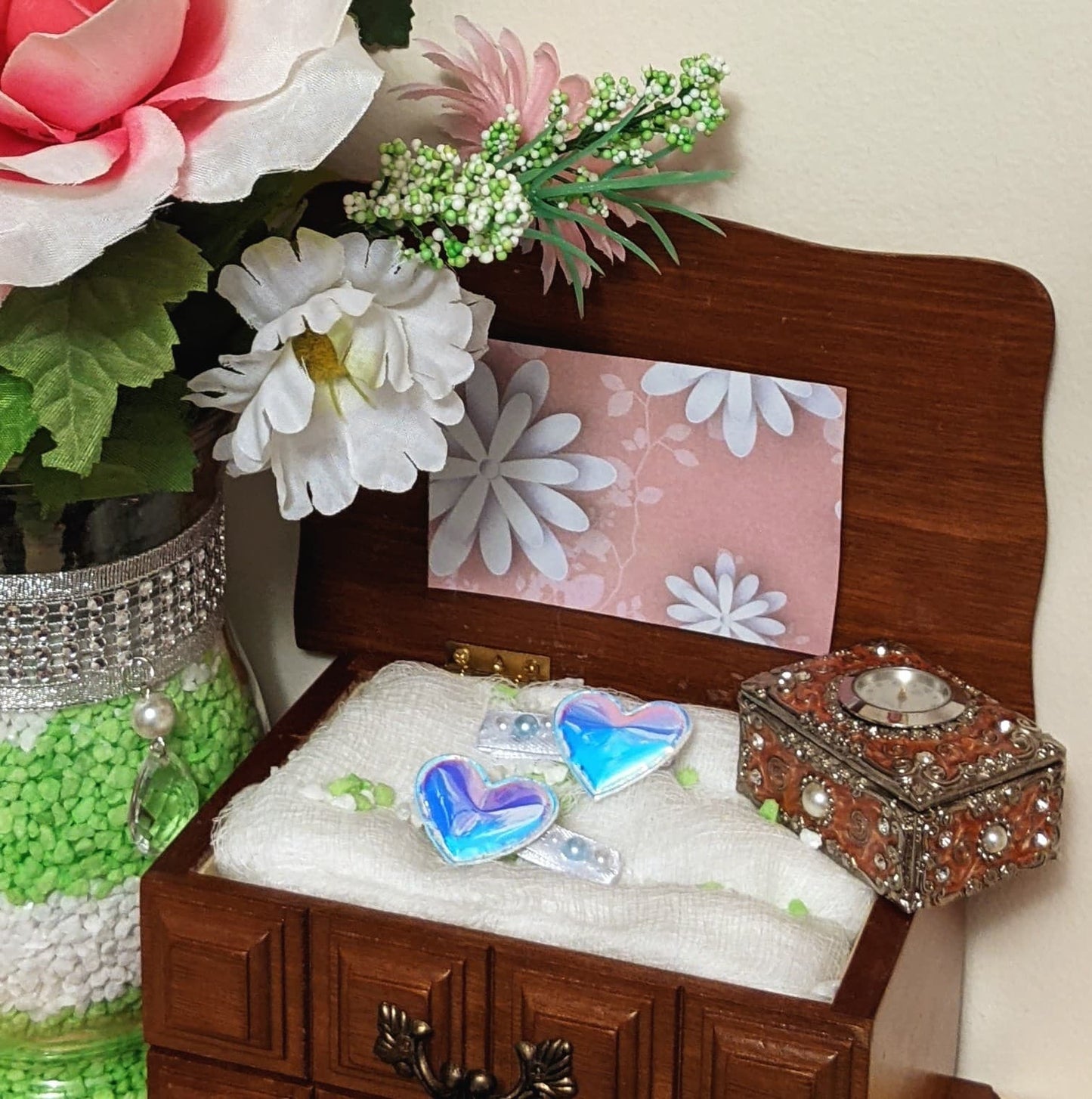 Glossy Heart Clips (hair clips)