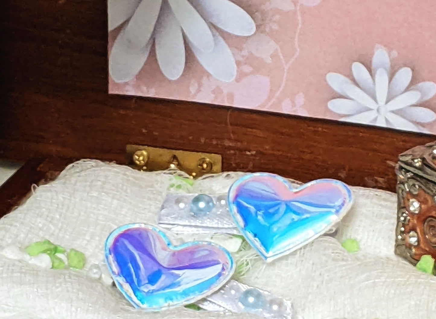 Glossy Heart Clips (hair clips)