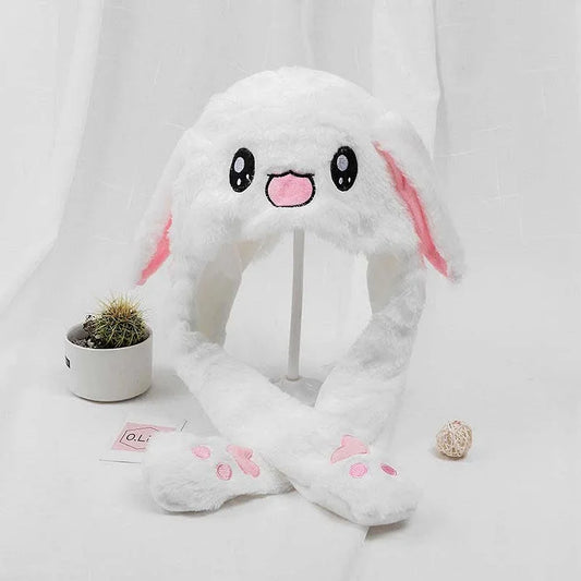 Cute Bunny Plush Hat With Moving Ears