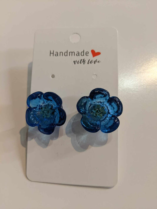 Blue Flower (earrings)