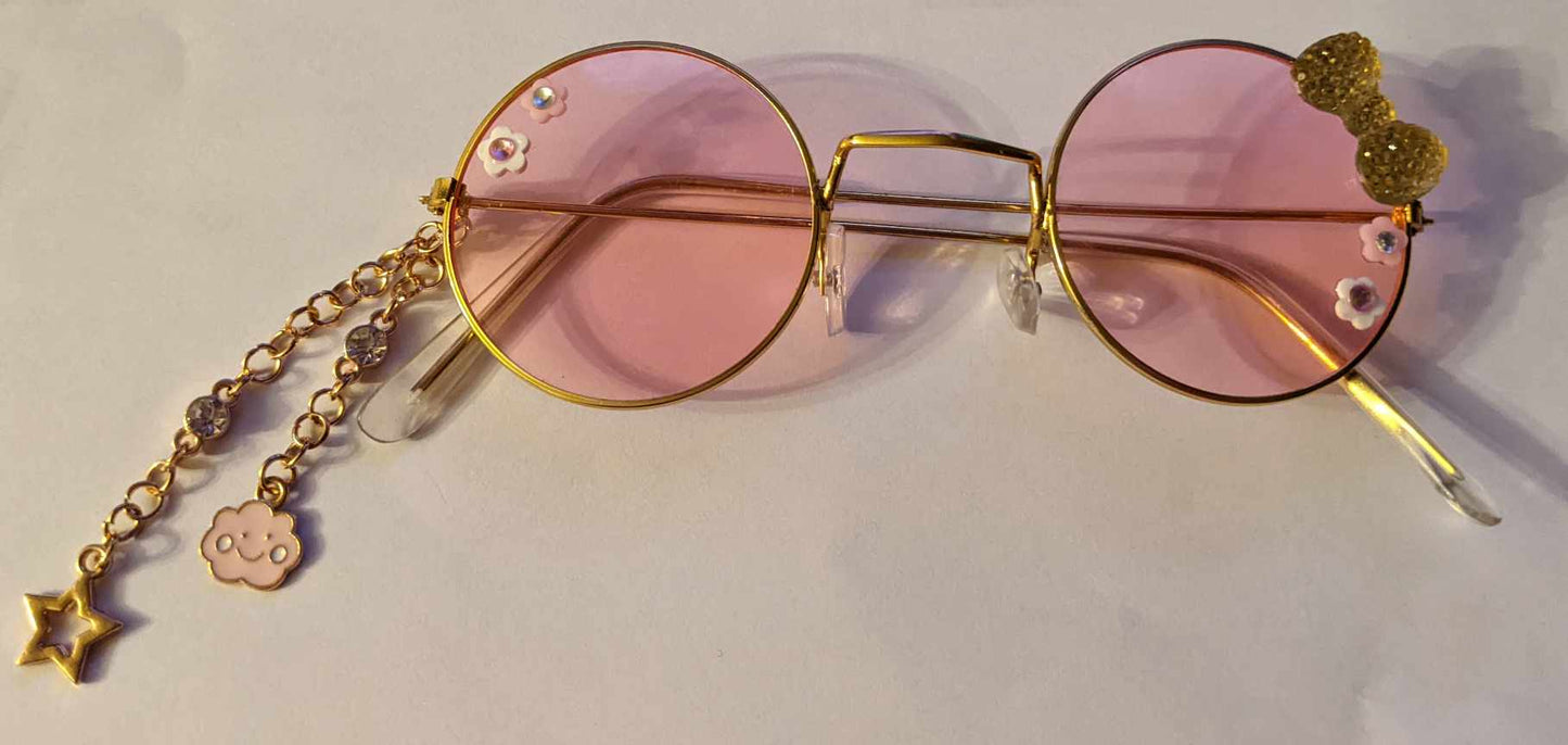 Light pink glasses