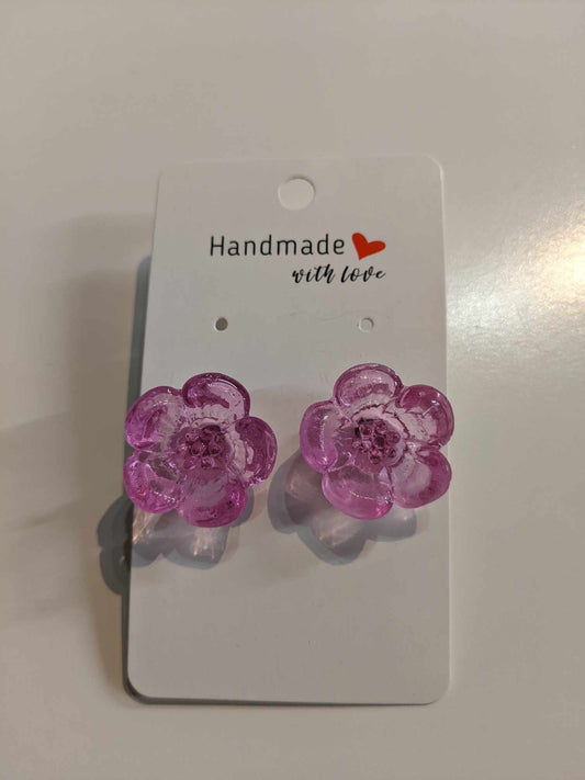 Pink Flower (earrings)