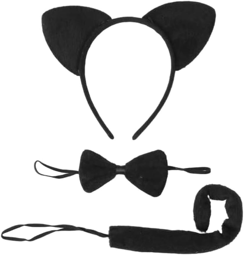 Cat Ears Headband Bow Tie and Tail