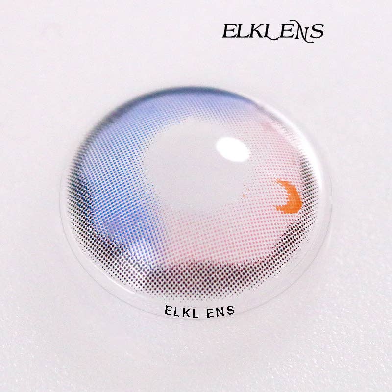 ELKLENS Colored Contact Prescription Moon&Stars Violet