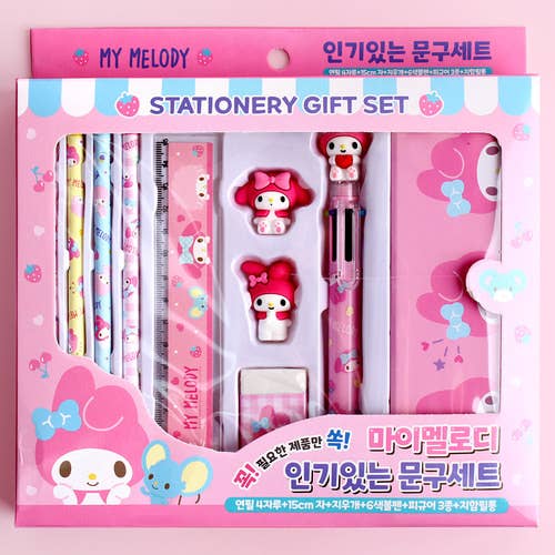 Sanrio Cinnamoroll Stationery Pencil, Pen, case Gift SET: My Melody