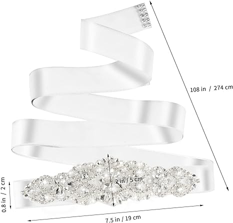 Rhinestone Sash Belt