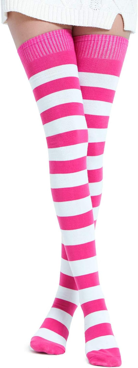 Stripe Thigh High Socks