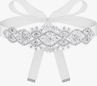 Rhinestone Sash Belt