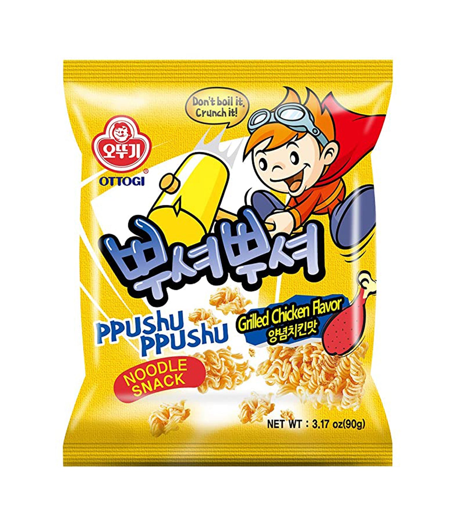 Ottogi – Ppushu Ppushu Noodle Snack (Grilled Chicken Flavor) 90g