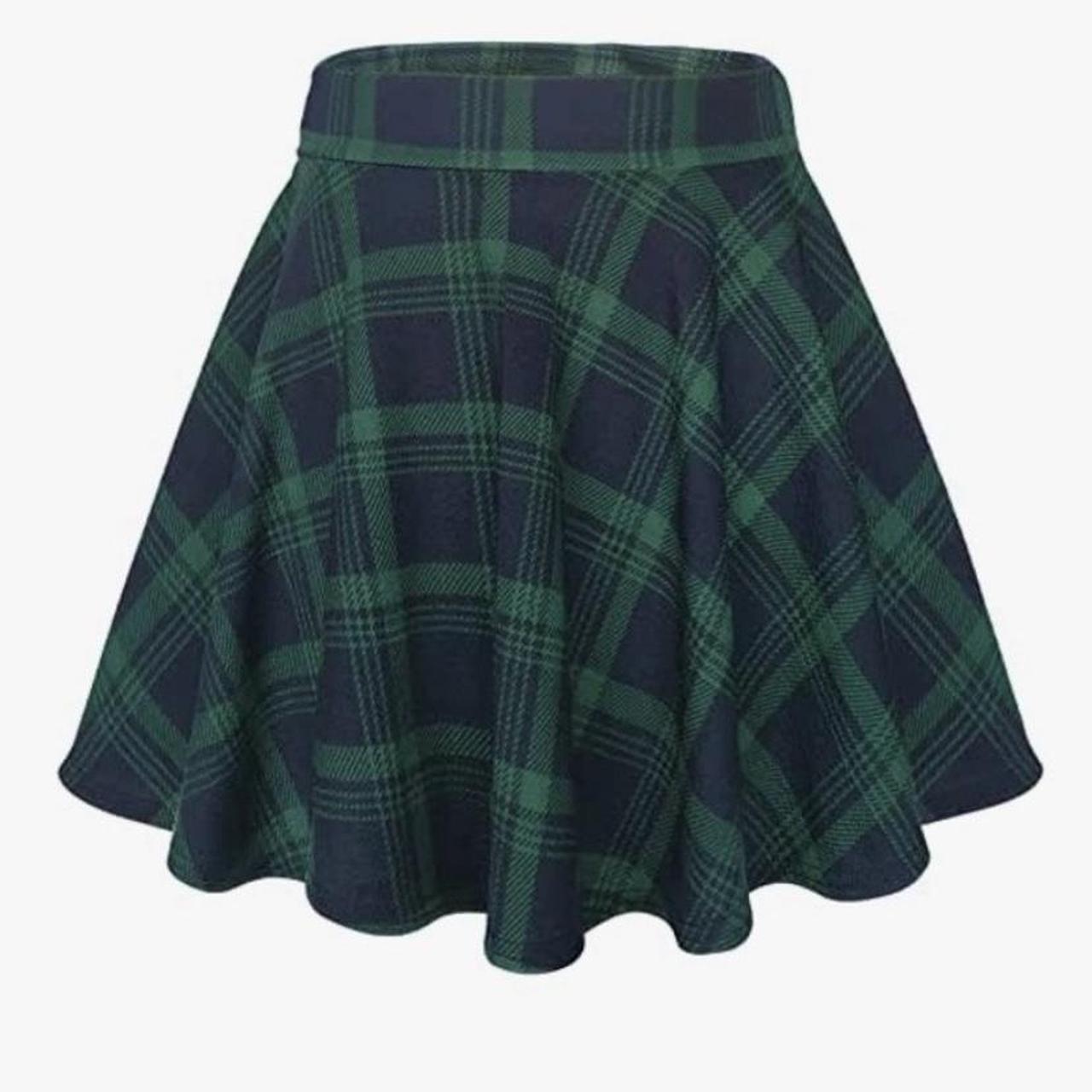 Coco Green/Black Plaid Mini Skirt