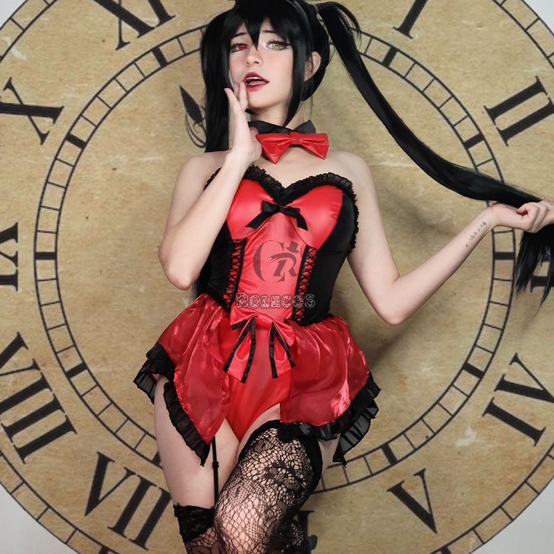 DATE A LIVE Tokisaki Kurumi Christmas Bunny Girl Cosplay Costume