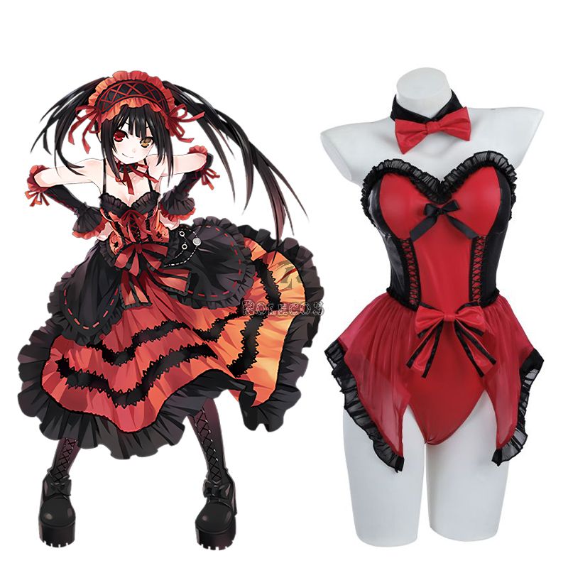 DATE A LIVE Tokisaki Kurumi Christmas Bunny Girl Cosplay Costume