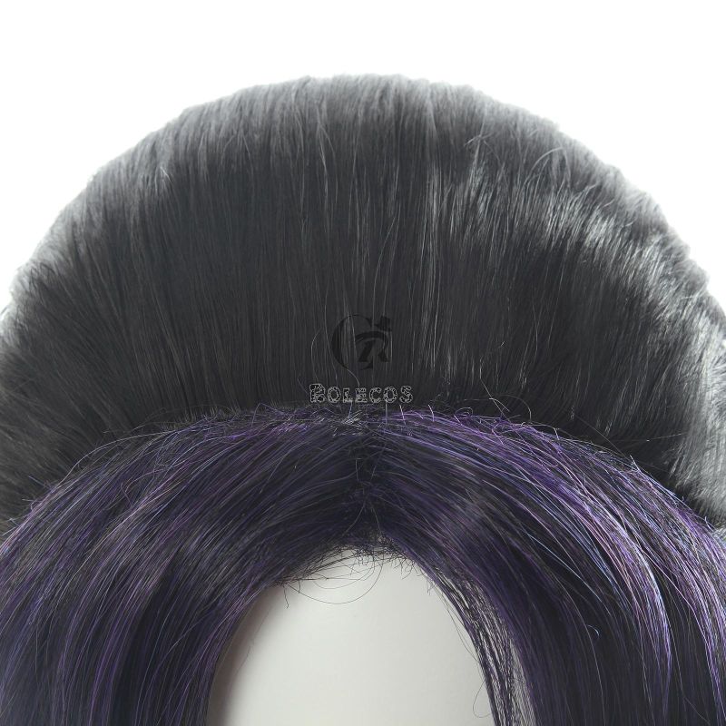 Demon Slayer Kochou Shinobu Short Purple Gradient Color Cosplay Wigs