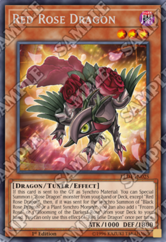 Red Rose Dragon LED4-EN025  rare 1st ed/ mint