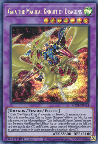 Gaia the Magical Knight of Dragons MP21-EN124 (Prismatic Secret Rare) Mint